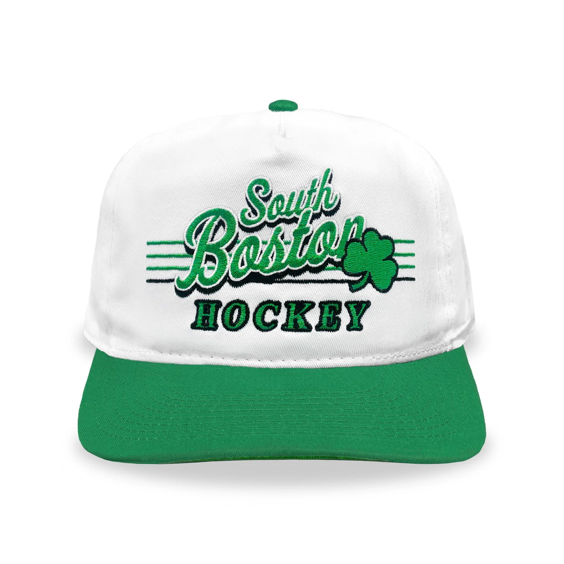 Celly Hockey Co. | South Boston Hockey Snapback | White/Green