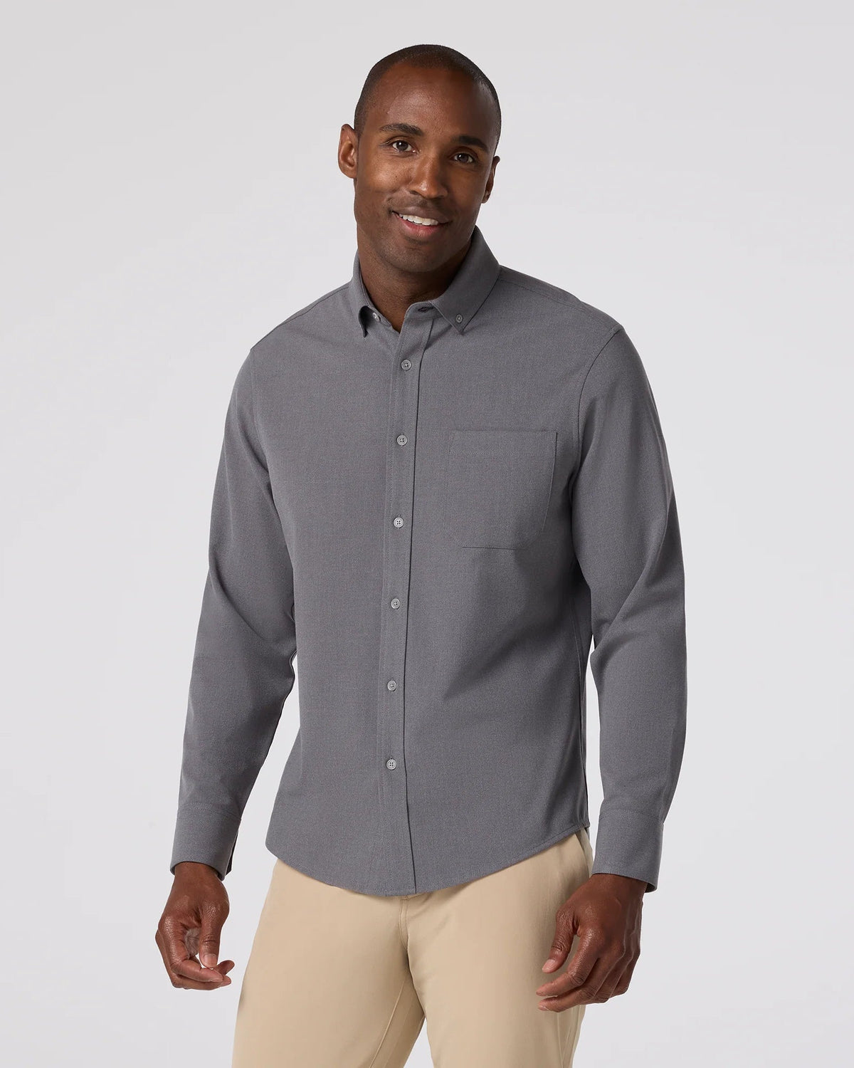 Mizzen+Main | City Flannel | Pewter Heather Gray