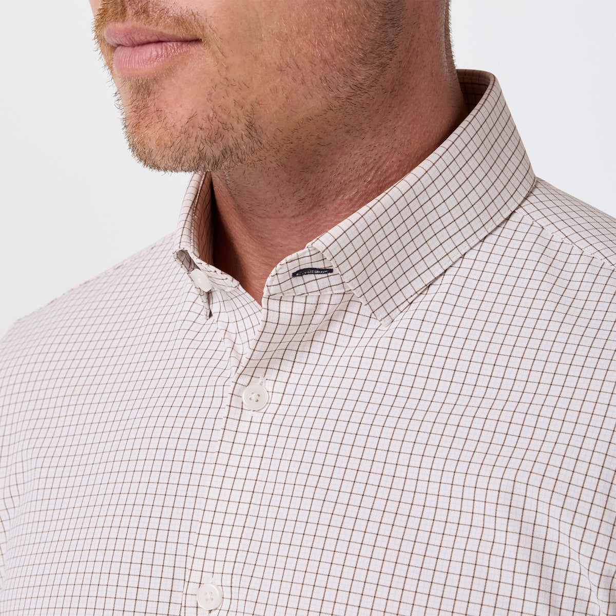 Mizzen+Main | Leeward Dress Shirt | Espresso Filbert Plaid White | Trunk Show Special