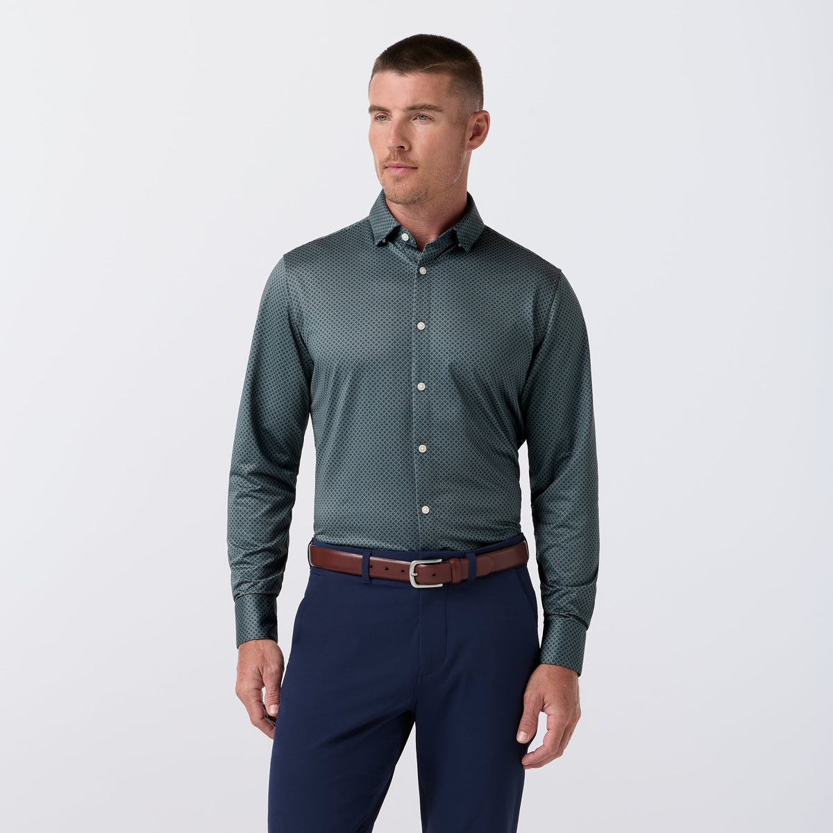 Mizzen+Main | Halyard Dress Shirt | Hemlock Clover Green | Trunk Show Special
