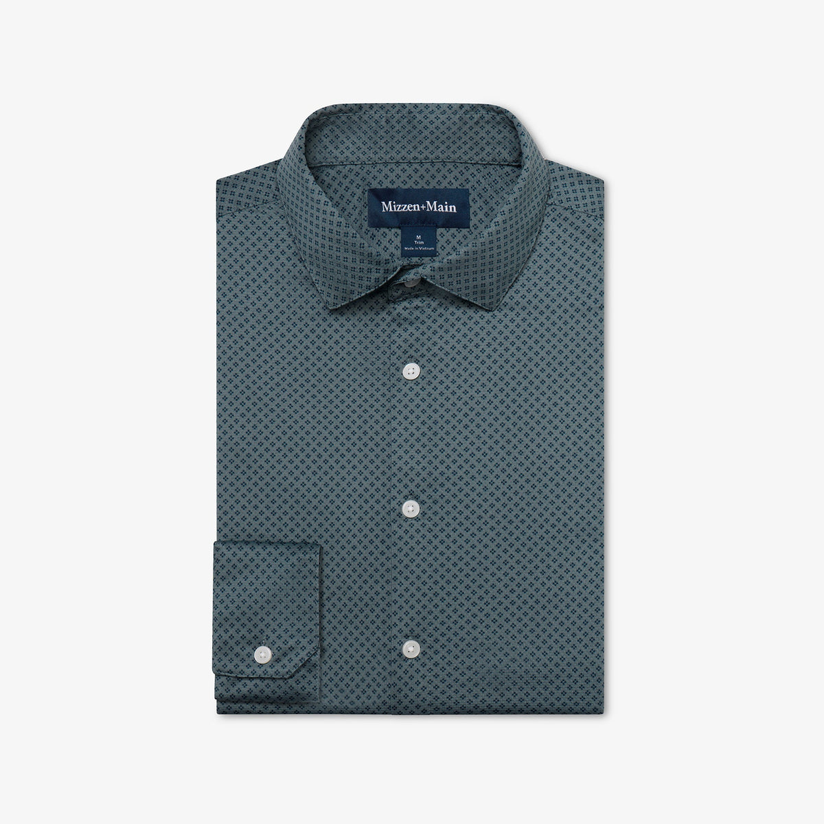 Mizzen+Main Halyard Dress Shirt in Hemlock Clover Green