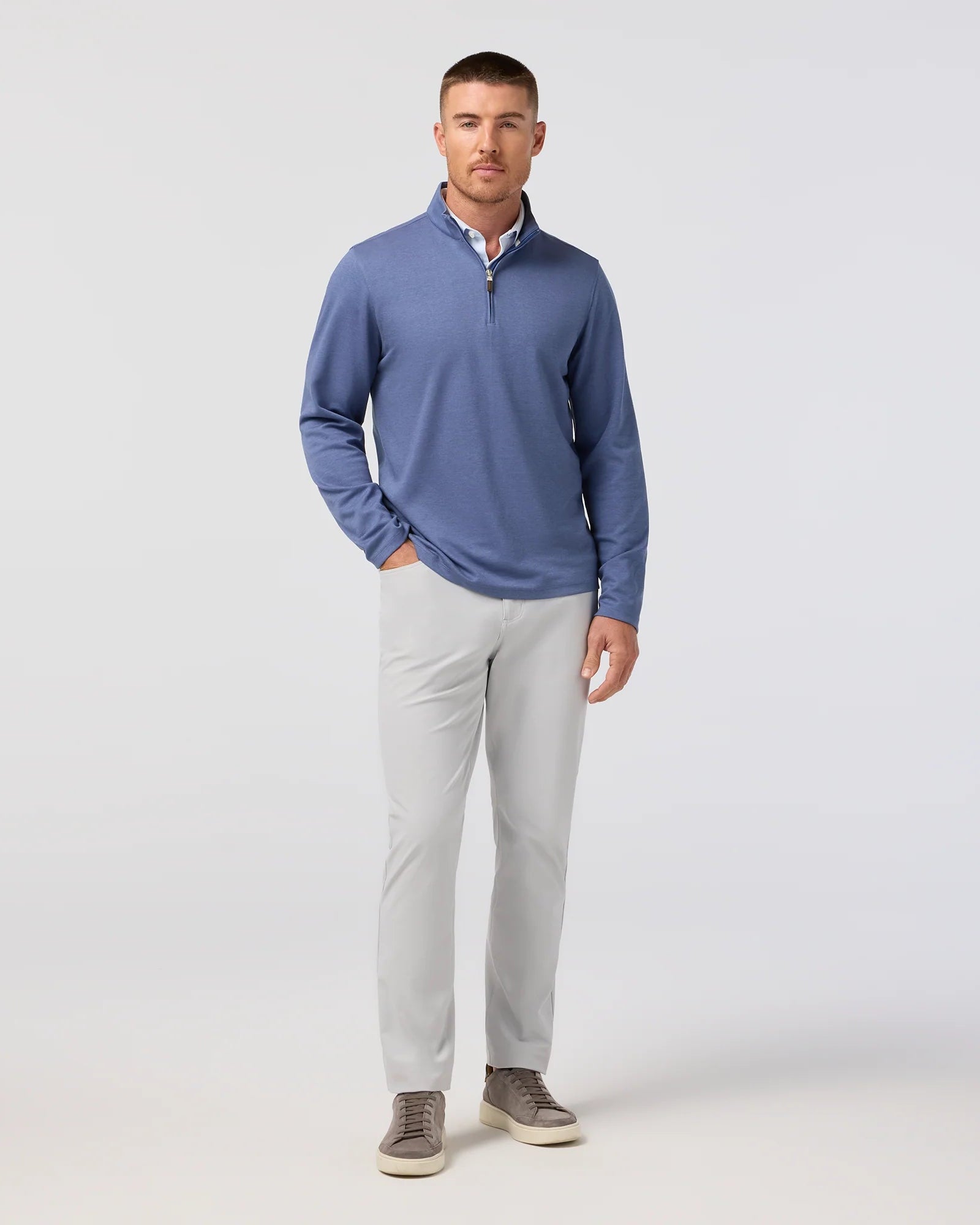 Mizzen+Main | KPI Quarter Zip | Blue