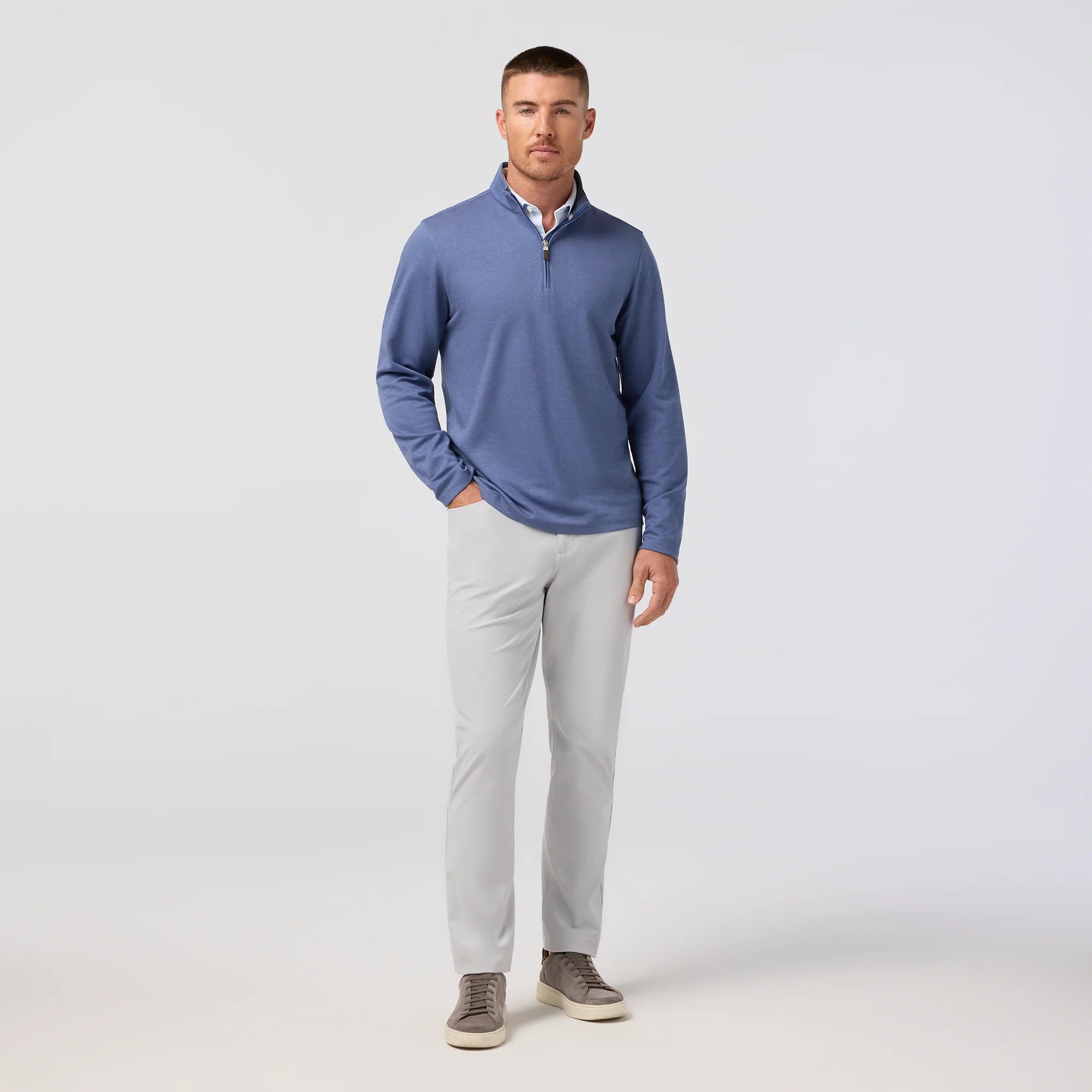 Mizzen+Main | KPI Quarter Zip | Blue