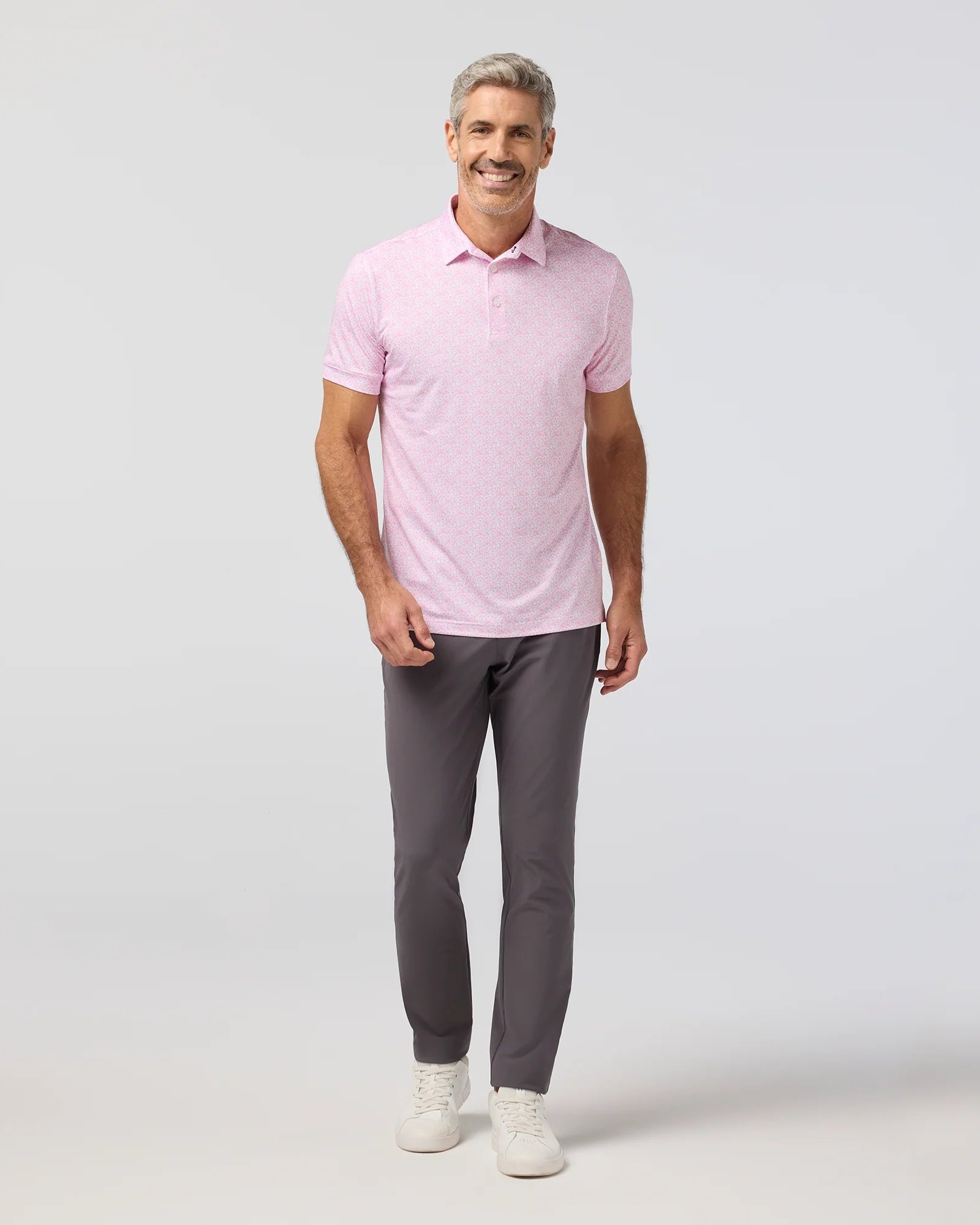 Mizzen+Main | Versa Polo Azaleas Outline | Pink