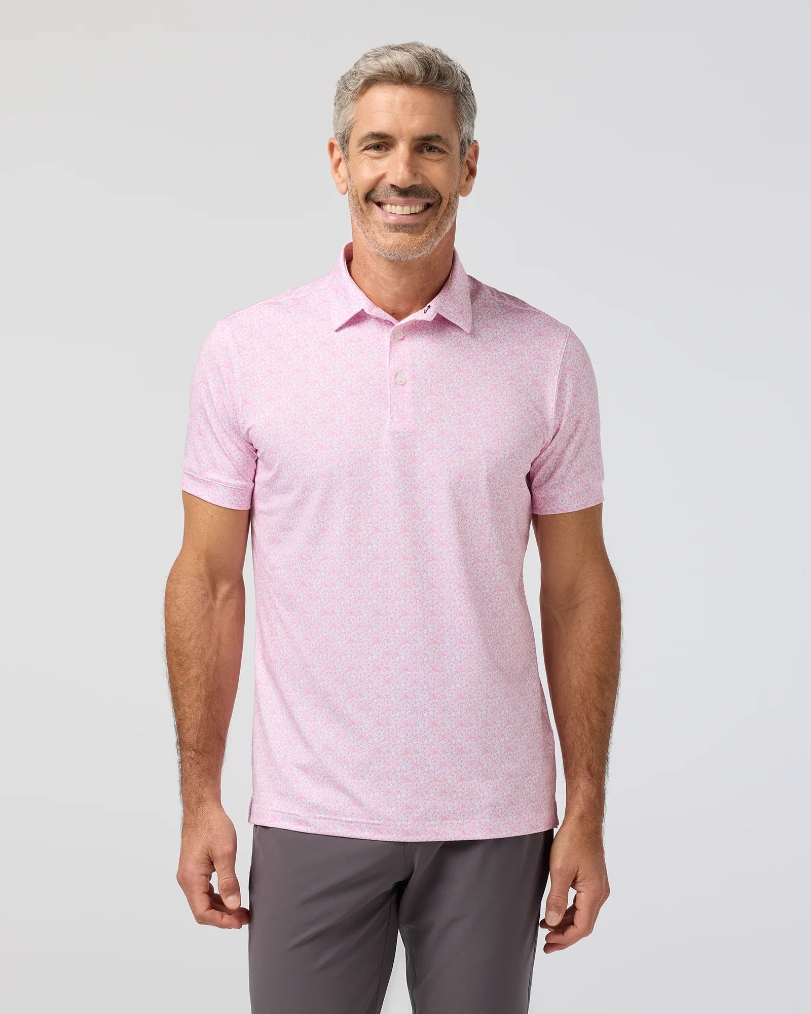 Mizzen+Main | Versa Polo Azaleas Outline | Pink