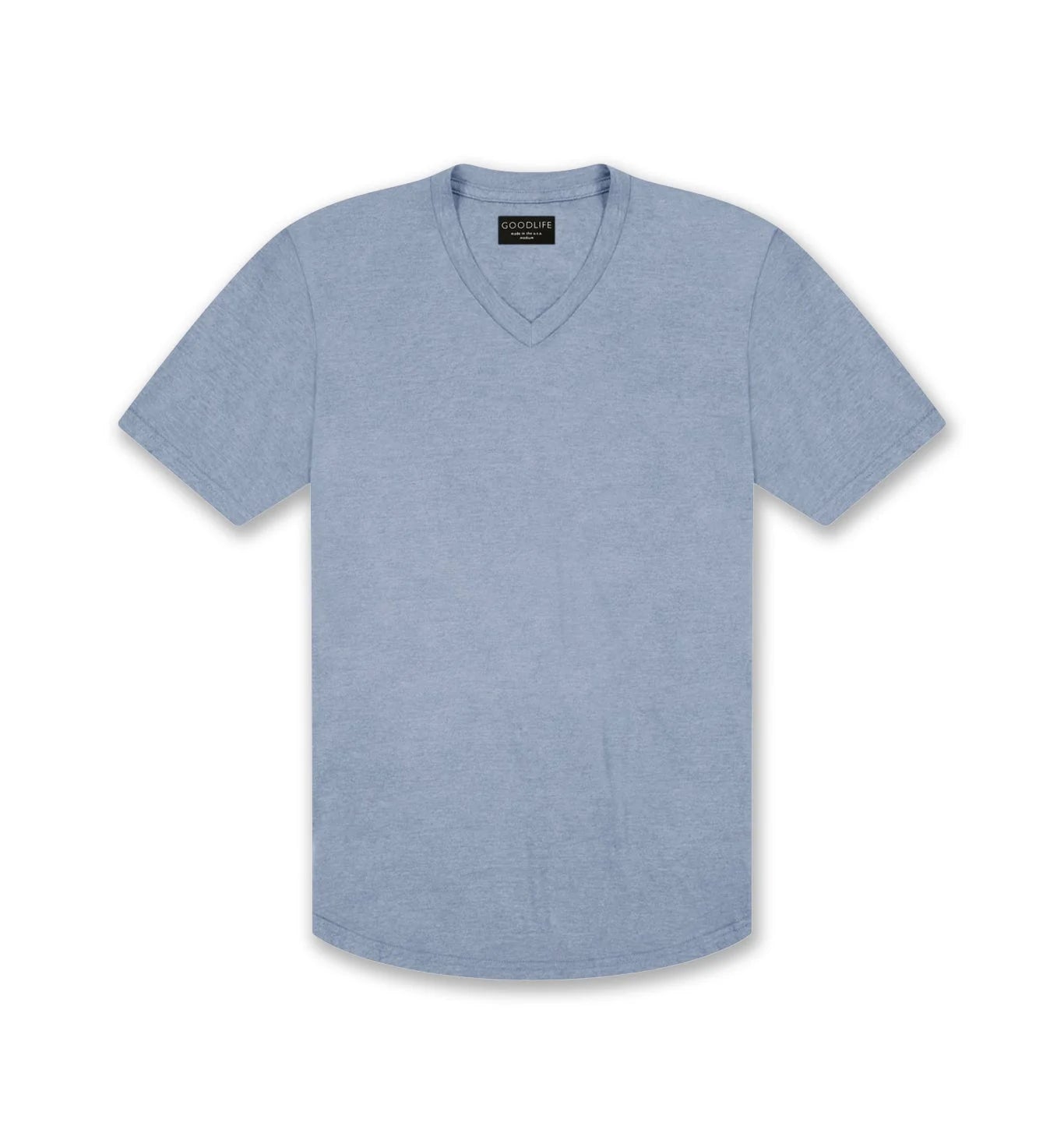 Short Sleeve TriBlend Scallop V-Neck