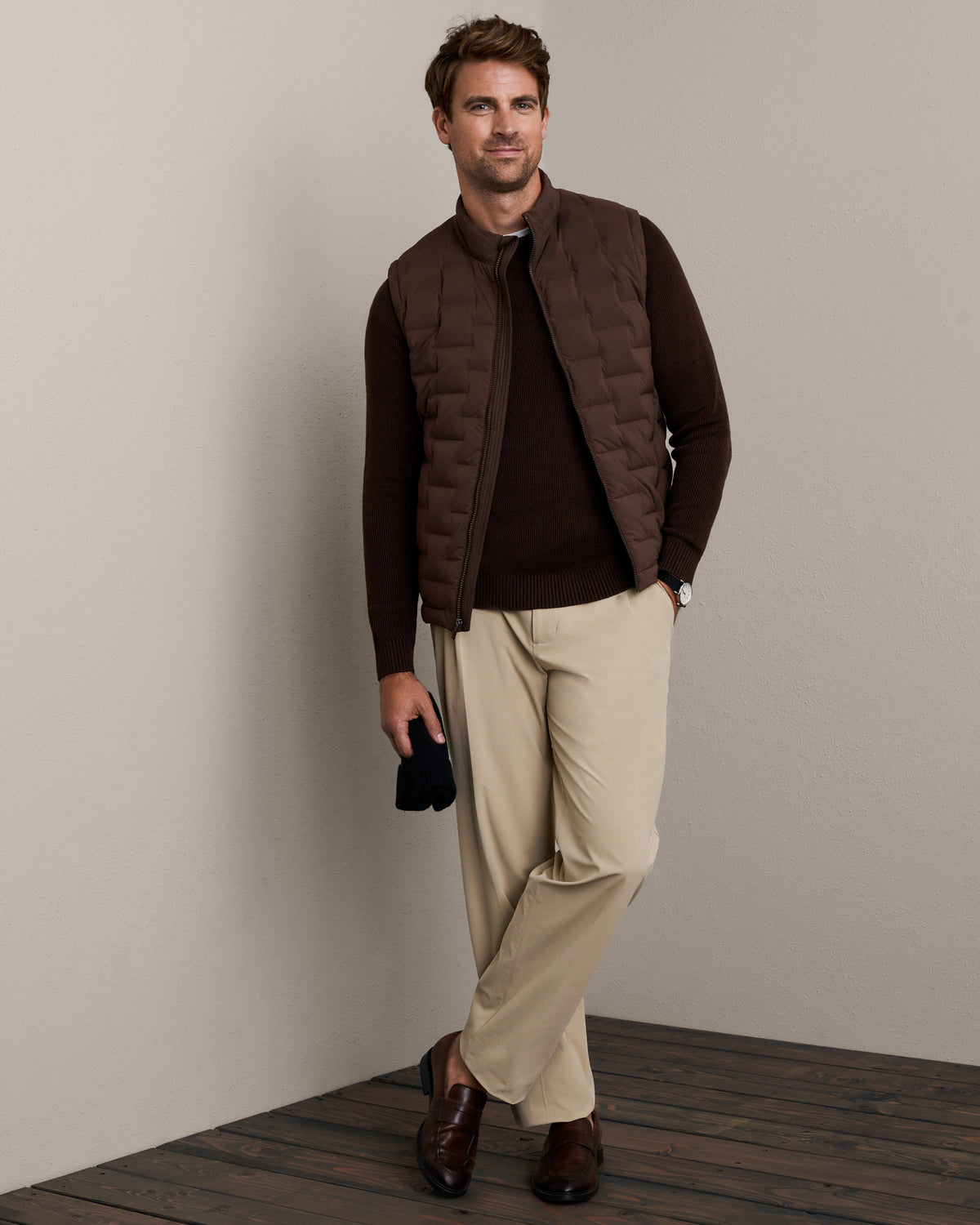 Rhone | Voyage Down Vest | Ember Brown