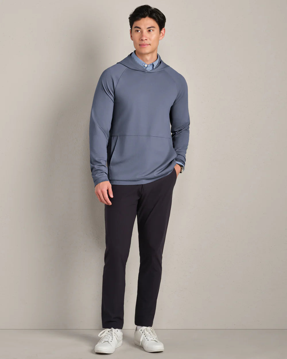 Rhone | Waffle Tech Hoodie | Blue