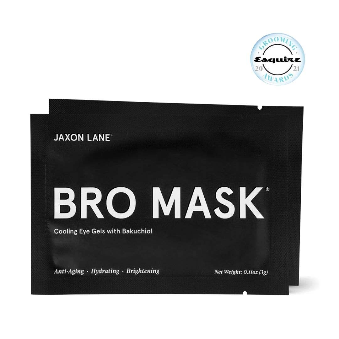 BRO MASK | Hydrogel Cooling Eye Gels | 6-Pack | Men's Skin Care | Black