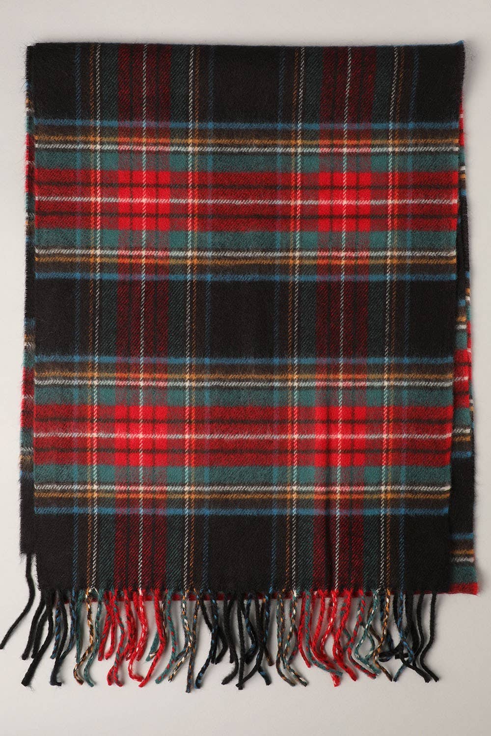 Softer Than Cashmere Tartan Plaid Muffler Scarf: ZTW19001-PINK / One Size