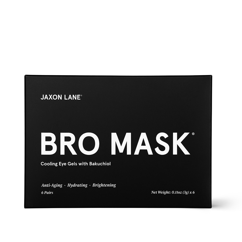 BRO MASK | Hydrogel Cooling Eye Gels | 6-Pack | Men's Skin Care | Black