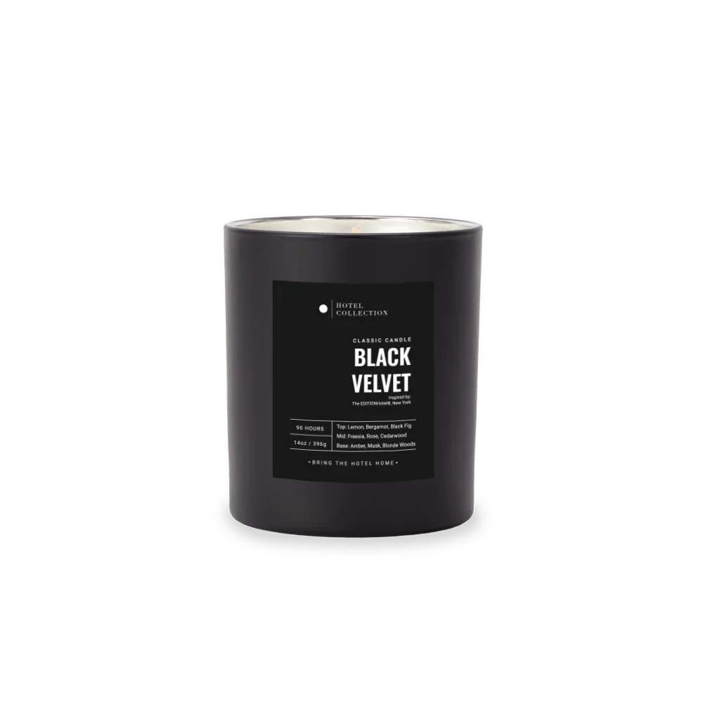 Classic Black Velvet Candle
