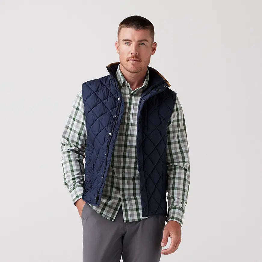 Mizzen+Main | Belmont Quilted Vest | Navy