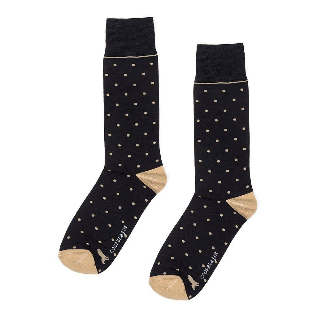 Crew Socks for Men - Cooper Polka Dots Style: ONE SIZE