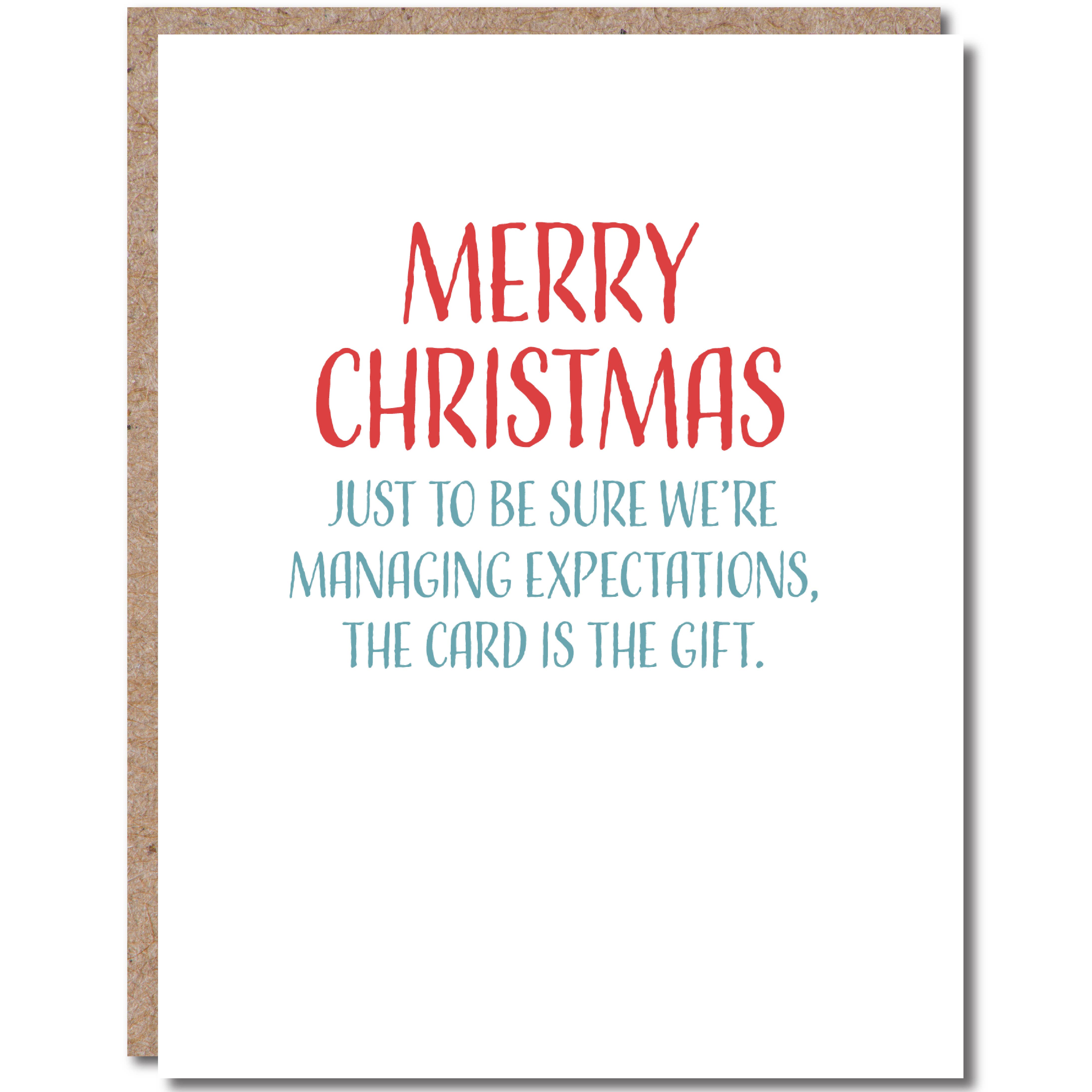 Modern Wit | Merry Christmas Holiday Card | White