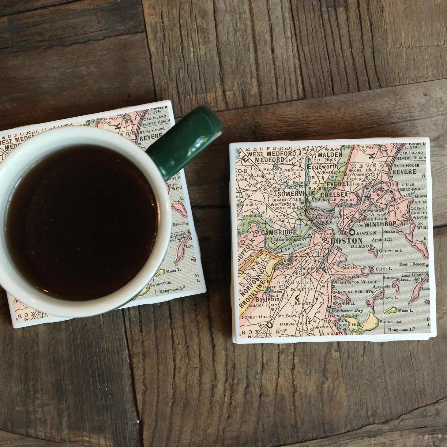 Boston Vintage Map Coaster