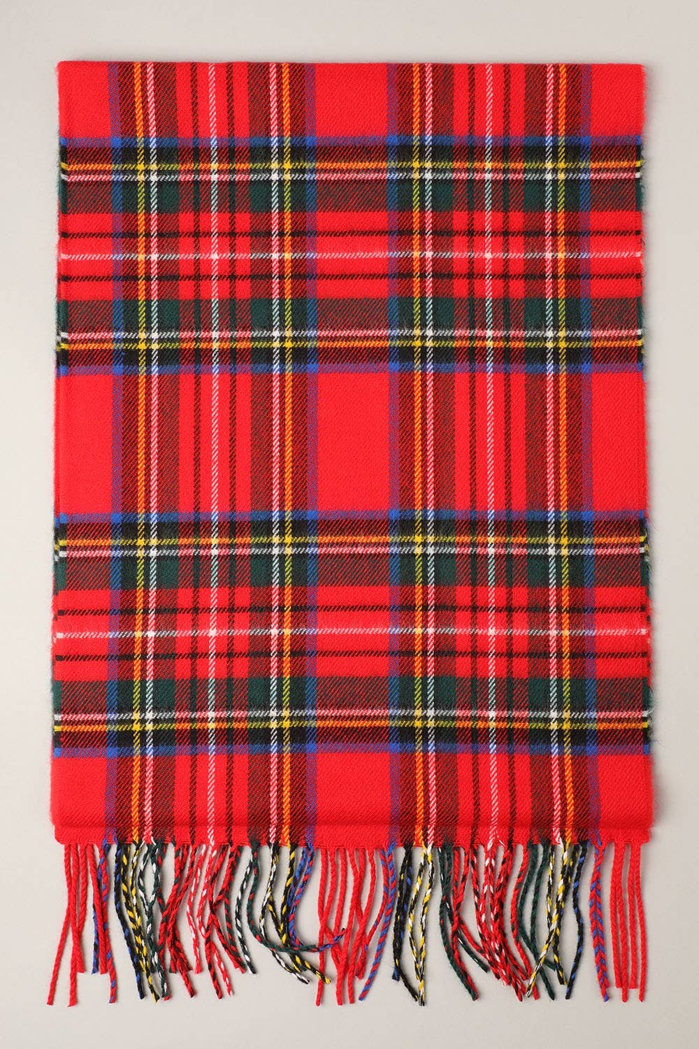 Softer Than Cashmere Tartan Plaid Muffler Scarf: ZTW19001-PINK / One Size
