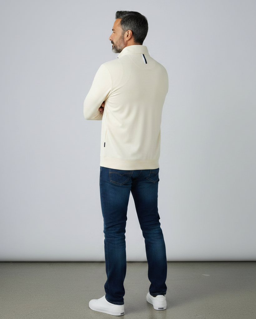 Rhoback | Solid Performance Q-Zip | Ivory White