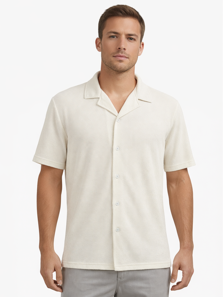 DIBI | Camp Knit Shirt | White