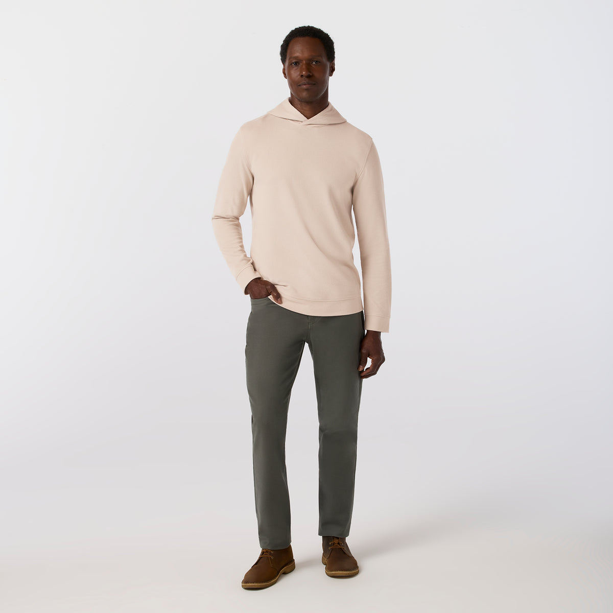 Mizzen+Main Henderson Hoodie in Oyster Beige