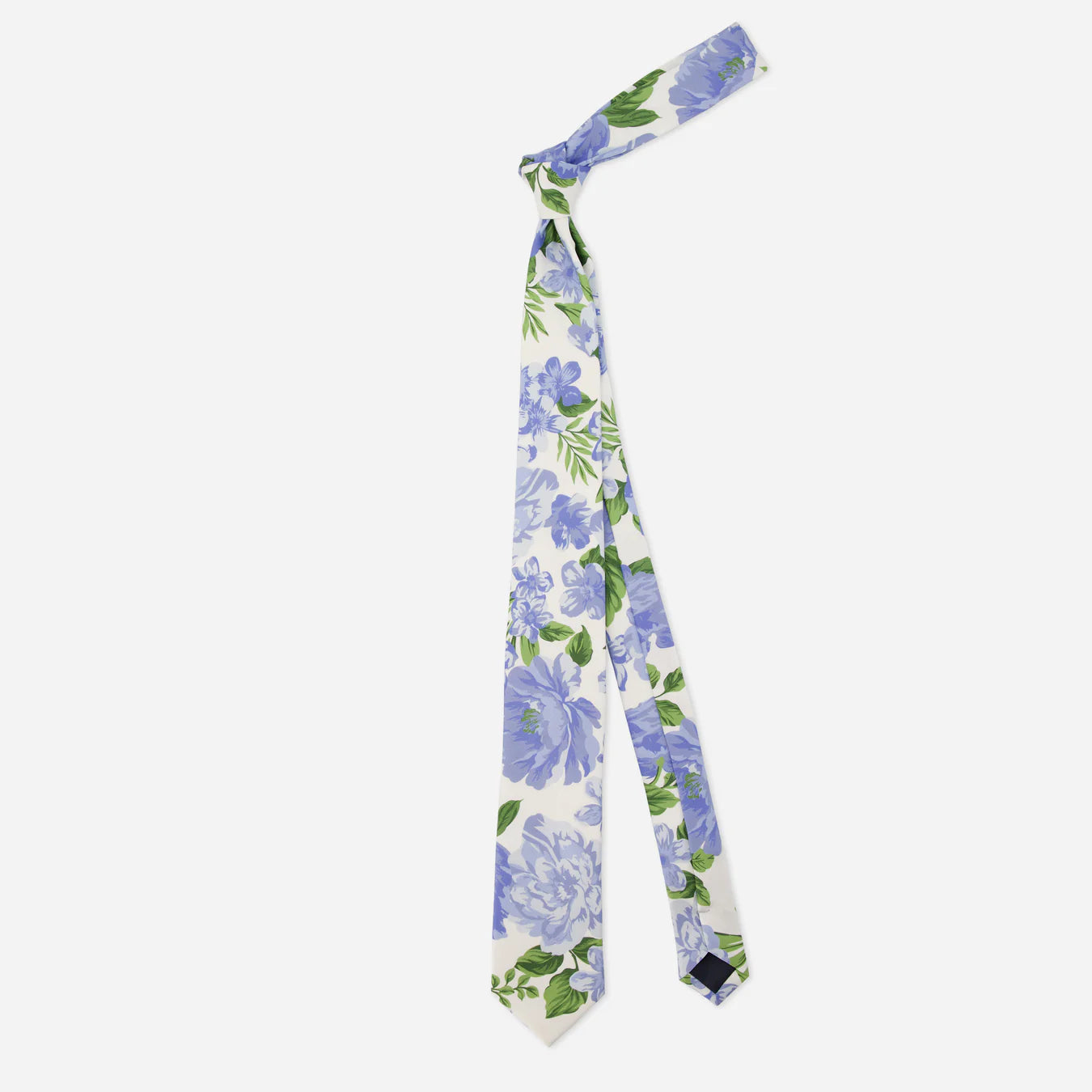 Tie Bar | Mumu Weddings - Cottage Floral Blue Tie | Blue