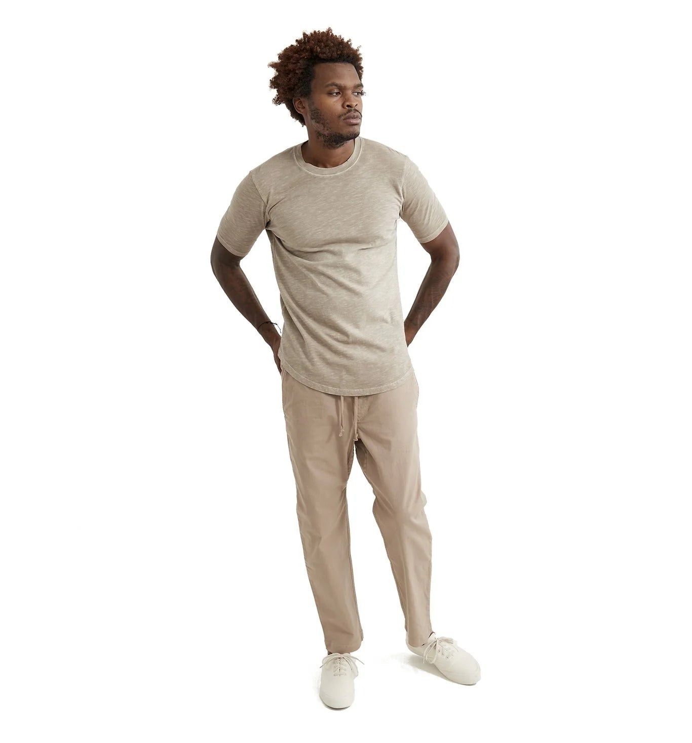 Sun-Faded Slub Scallop Crew