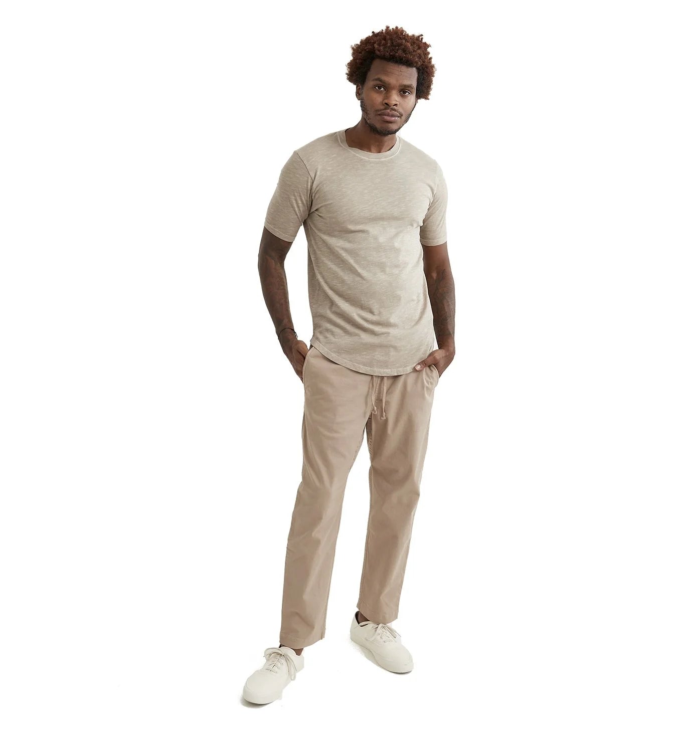 Sun-Faded Slub Scallop Crew