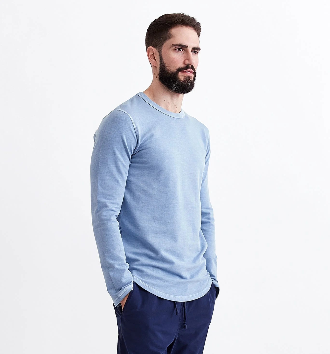 Sun-Faded Micro Terry L/S Crew