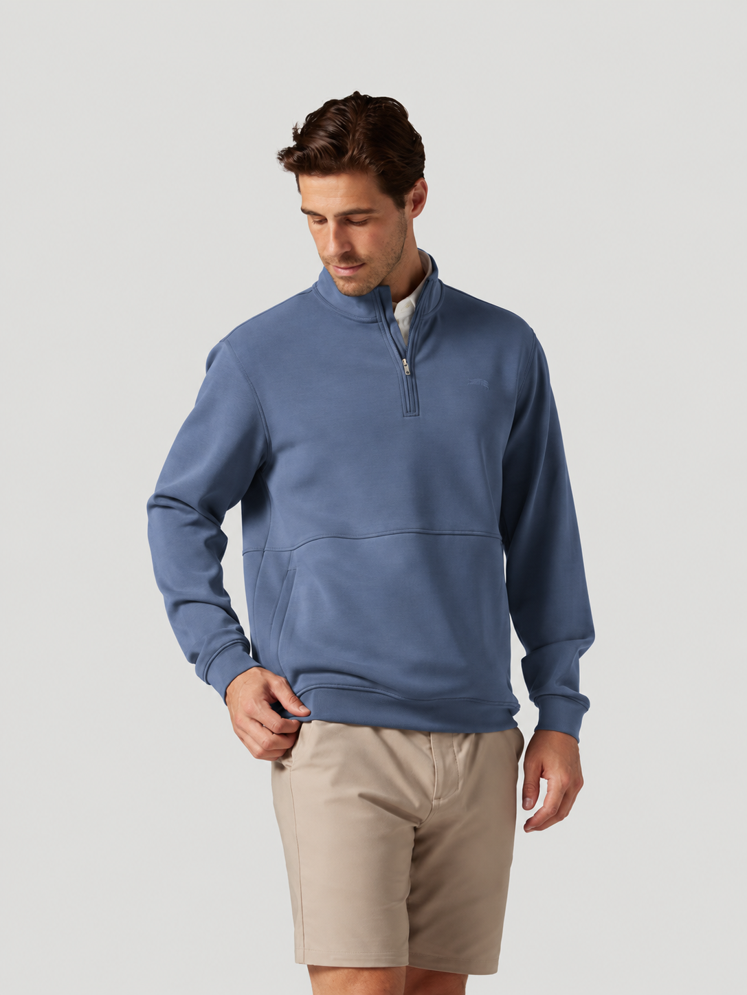Sun Day Red | Pacific Luxe Quarter Zip | Ocean Blue