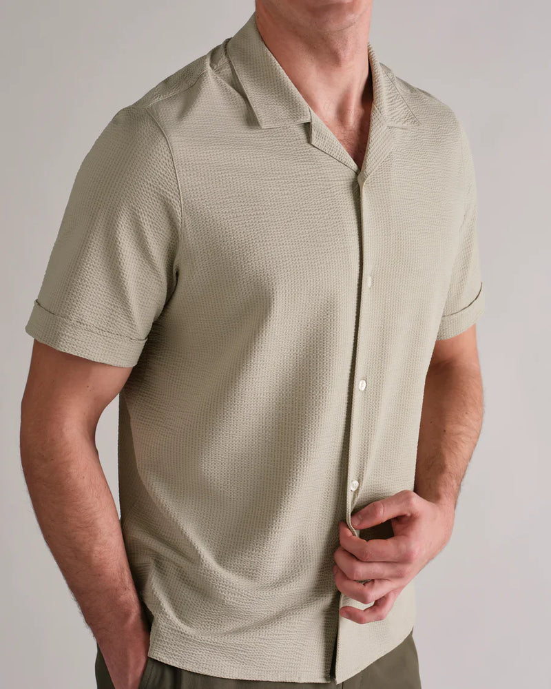 Commuter Seersucker Camp Collar Shirt