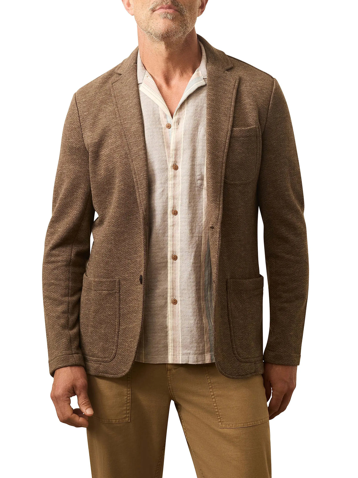 Faherty | Inlet Knit Blazer | Brown