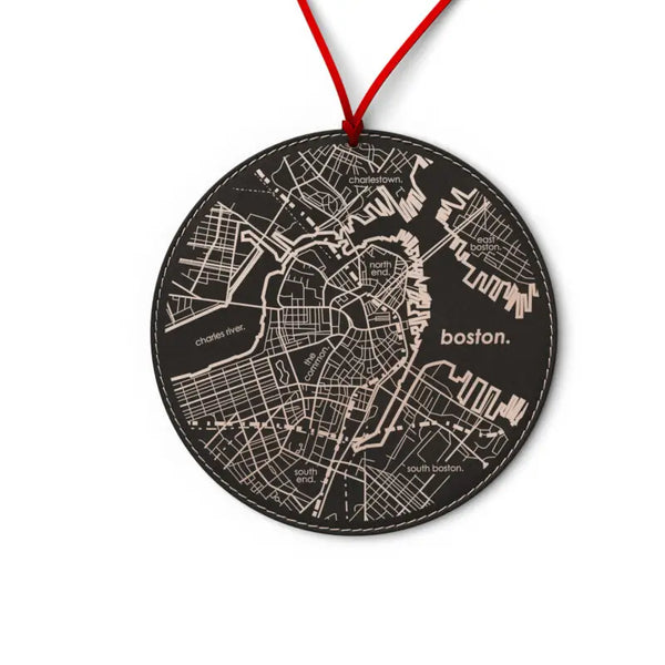 Boston Map Ornament