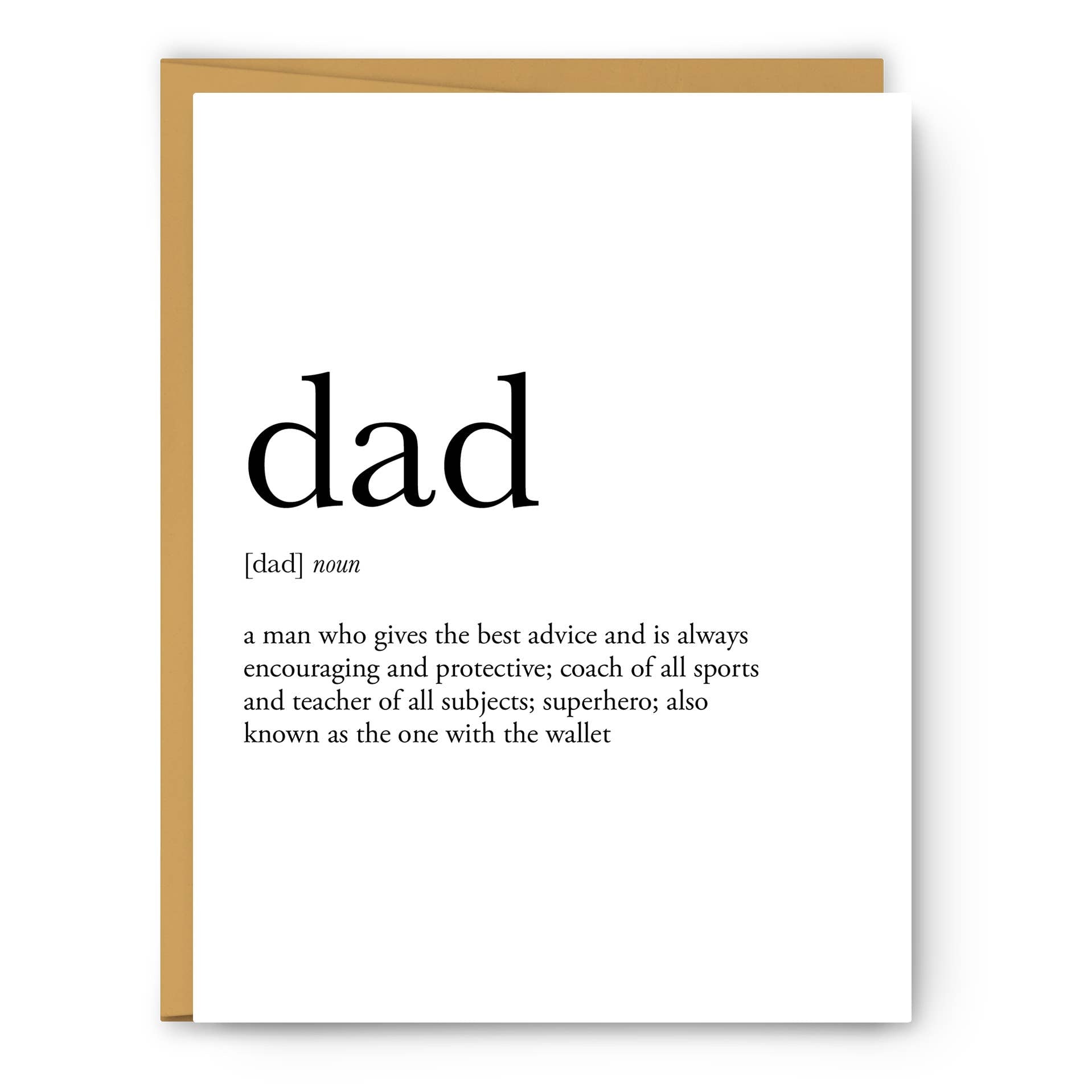 Footnotes | Dad Definition - Father's Day Card | White