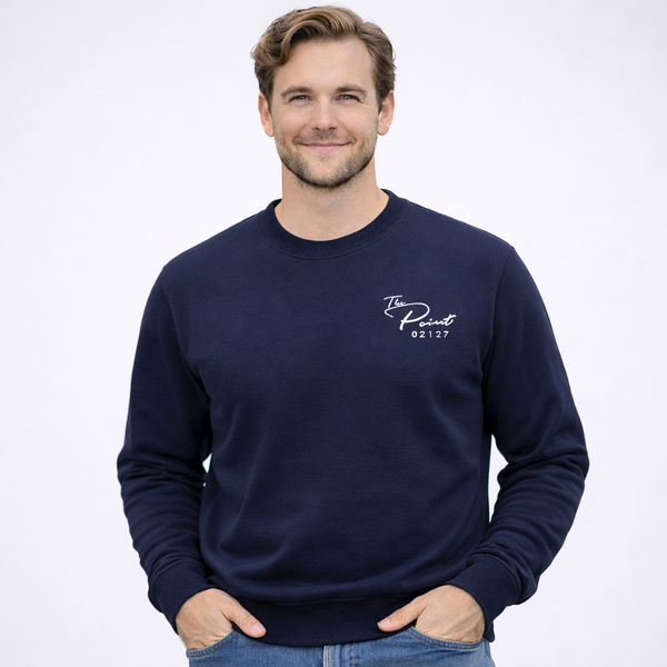 トップス VAULTROOM Icon One Point Dyed Crewneck The Point | Midweight Crewneck Sweatshirt | Navy