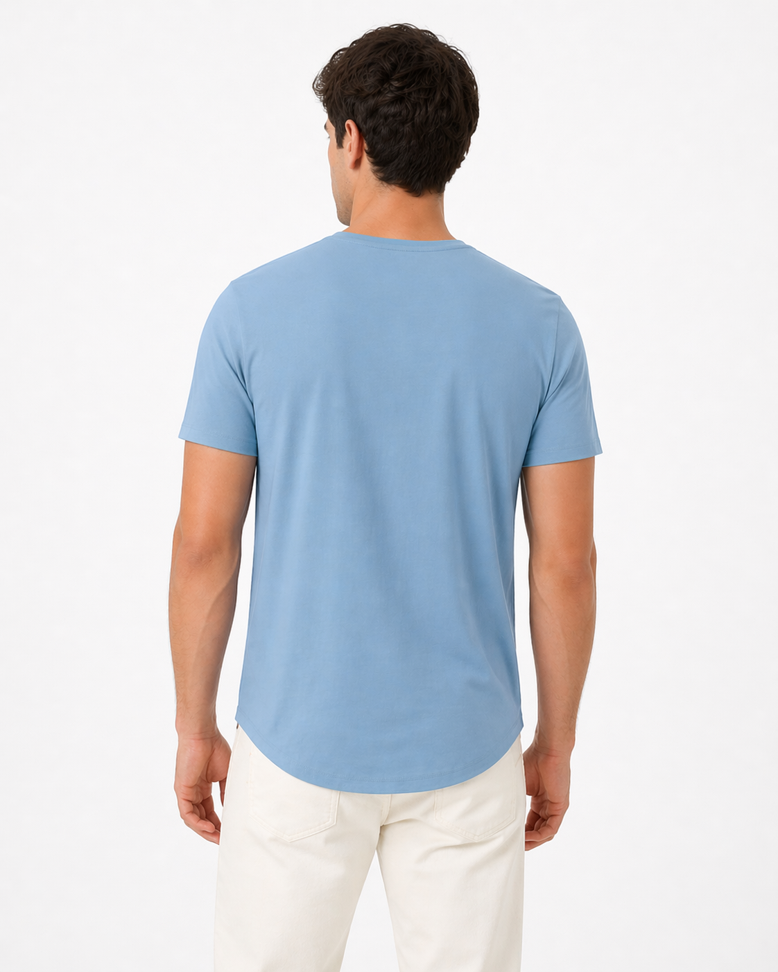 Cuts | AO Curve-Hem Tee Sterling | Blue