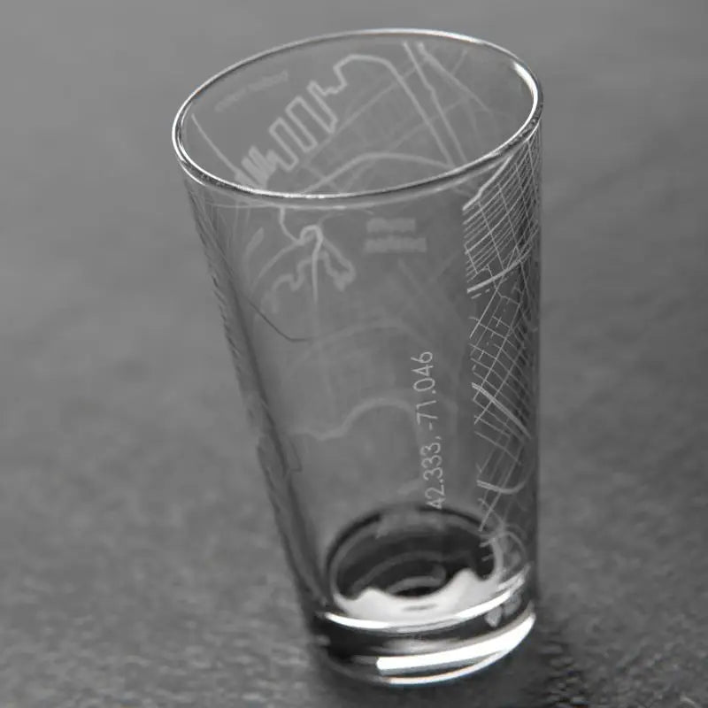 South Boston MA Map Pint Glass