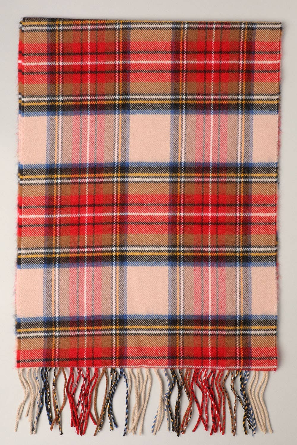 Softer Than Cashmere Tartan Plaid Muffler Scarf: ZTW3159-DARKGREY / One Size