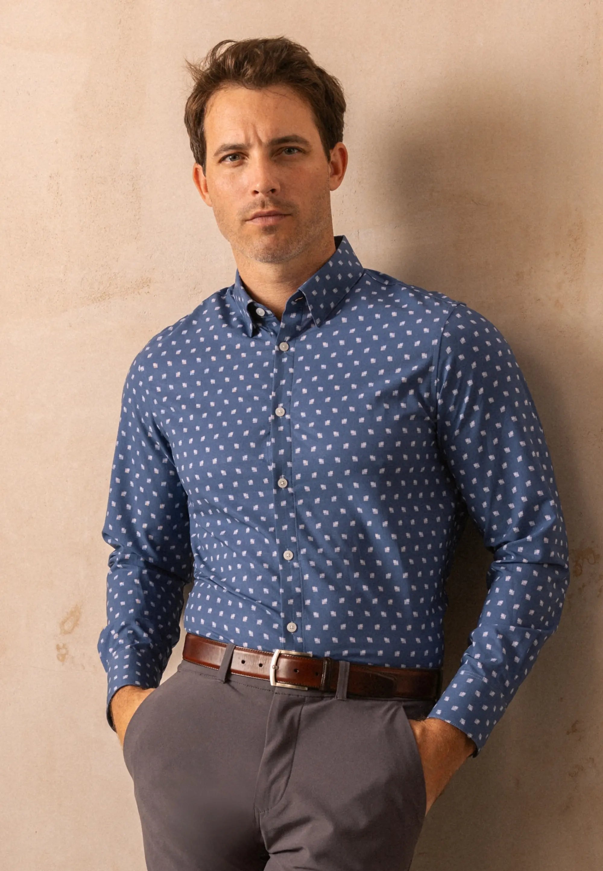 Monaco Coastal Fjord Double Arrow Dress Shirt