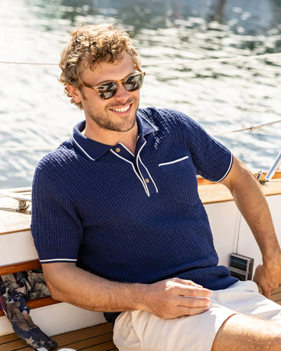 Criquet | Bungalow Sweater Polo | Navy