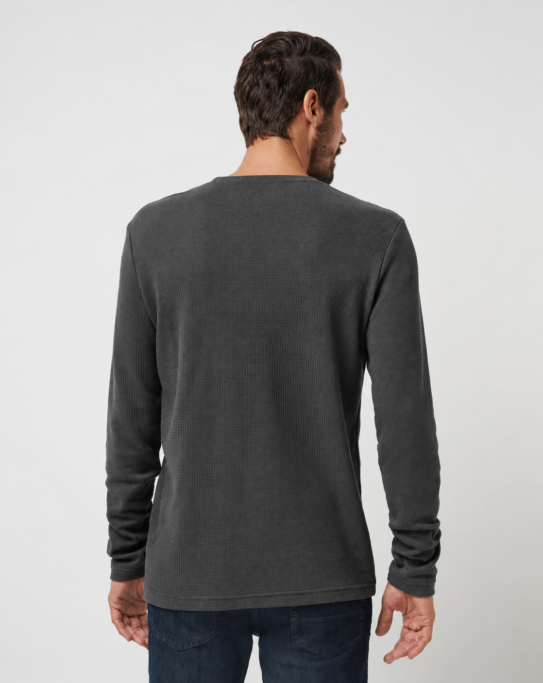 TravisMathew | Cloud Waffle Crew | Charcoal Gray