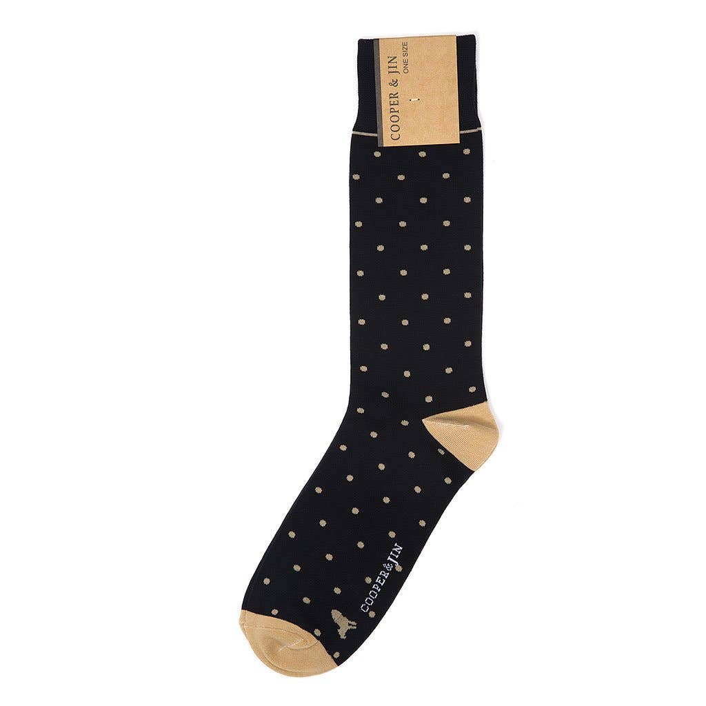 Crew Socks for Men - Cooper Polka Dots Style: ONE SIZE
