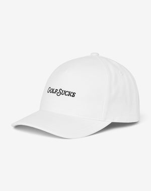TravisMathew | Golf Sucks Snapback Hat | White