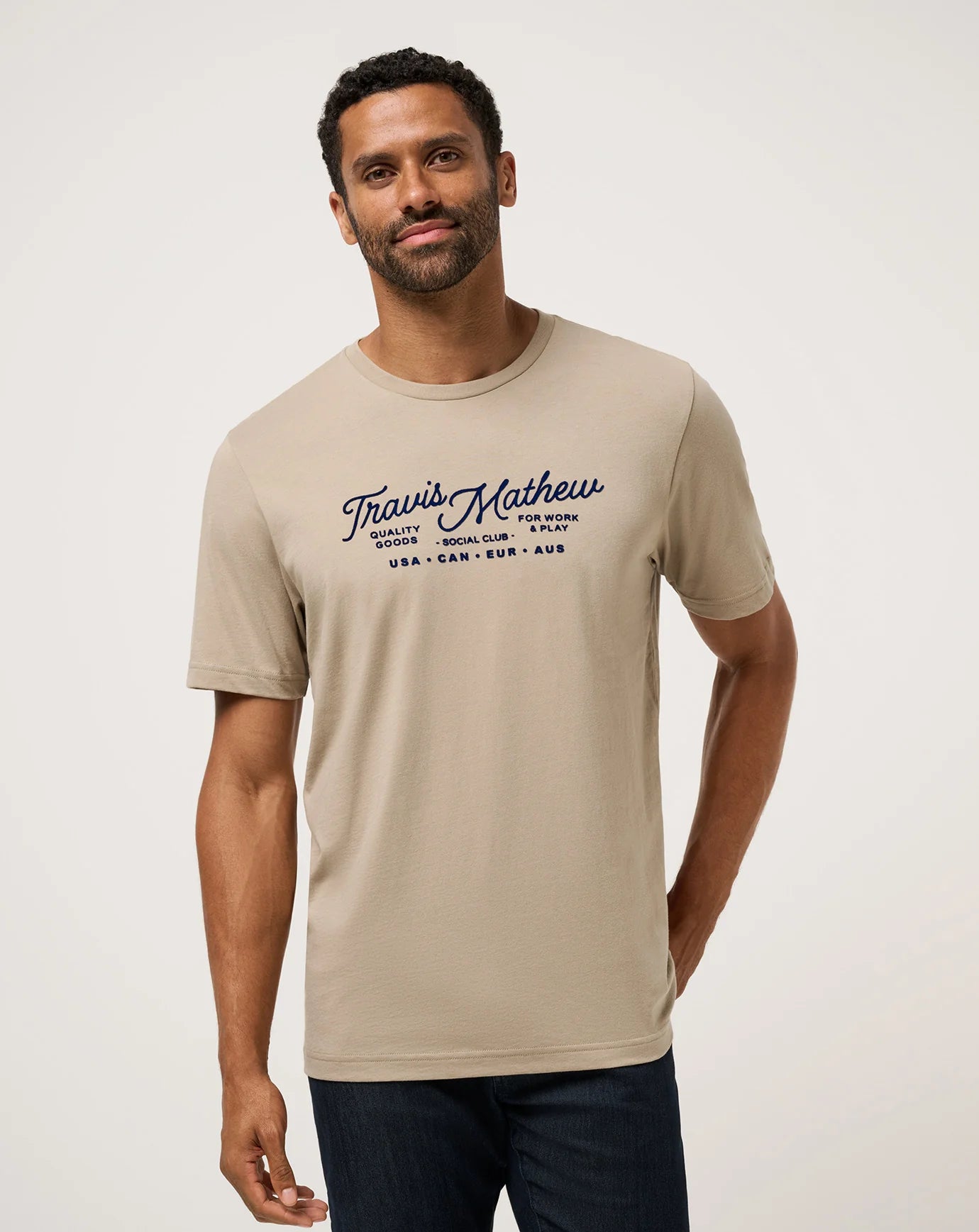 TravisMathew | Gate Crasher Graphic Tee | Biege
