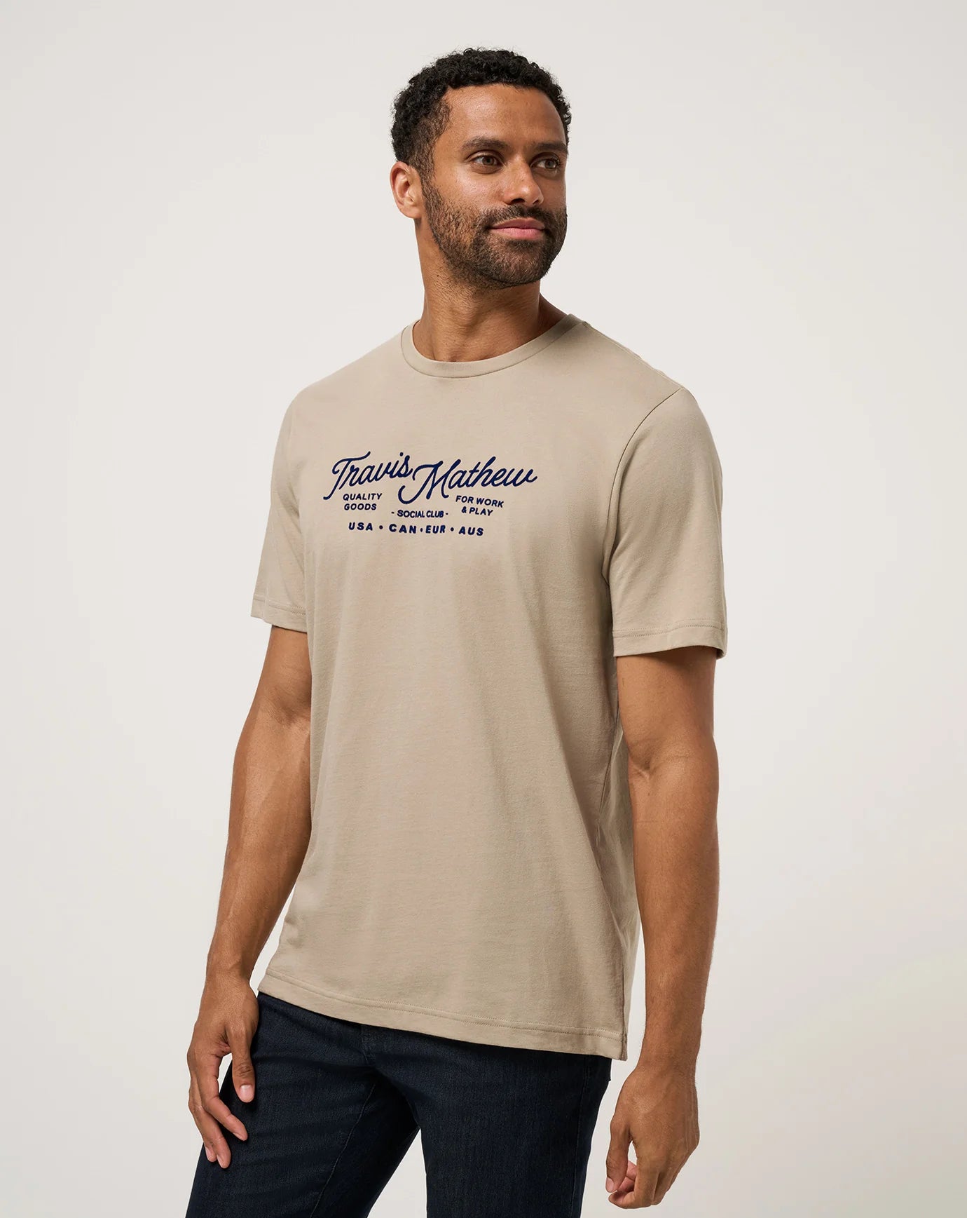 TravisMathew | Gate Crasher Graphic Tee | Biege