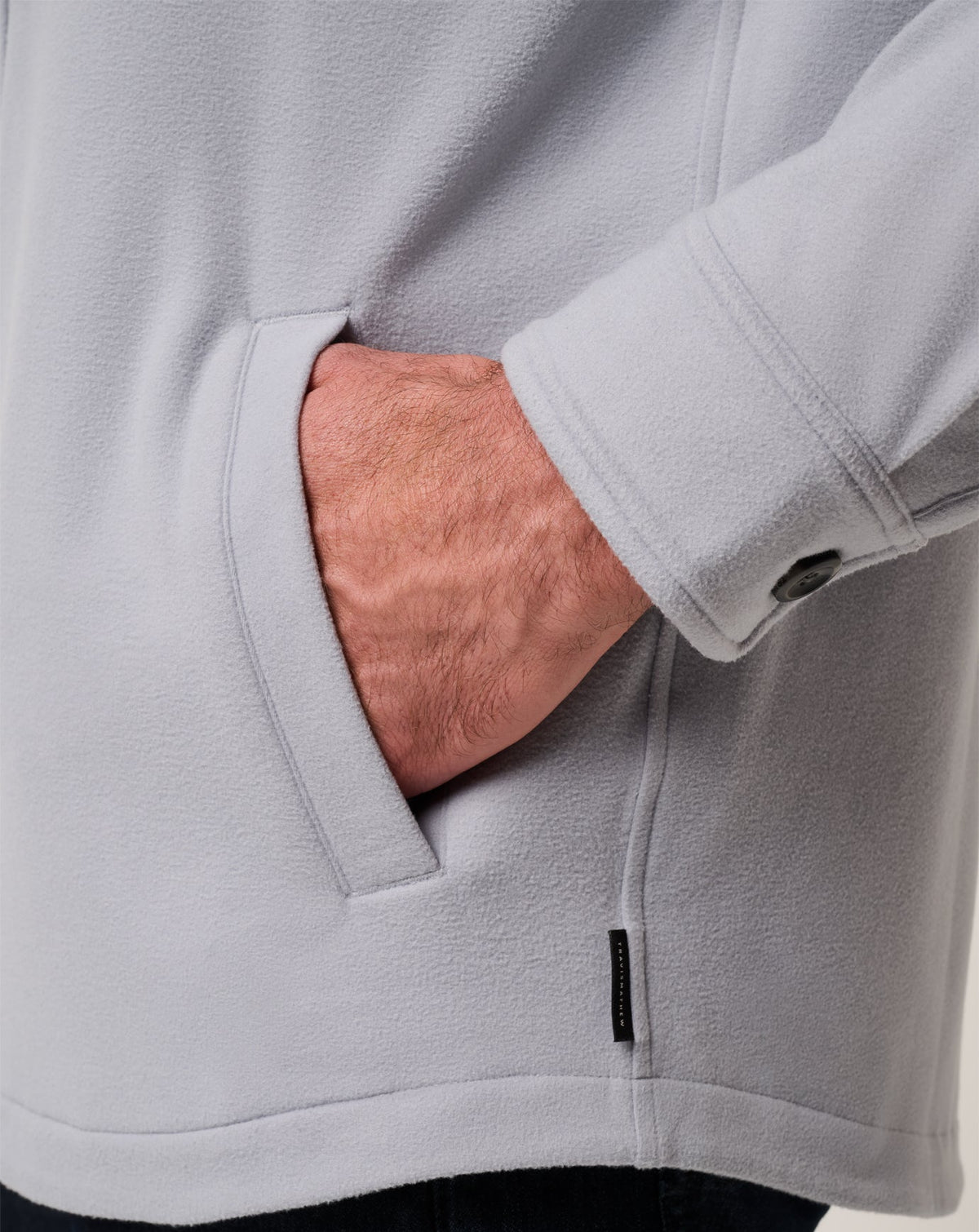 TravisMathew | Peak Fleece Shirt Jacket | Sleet Gray