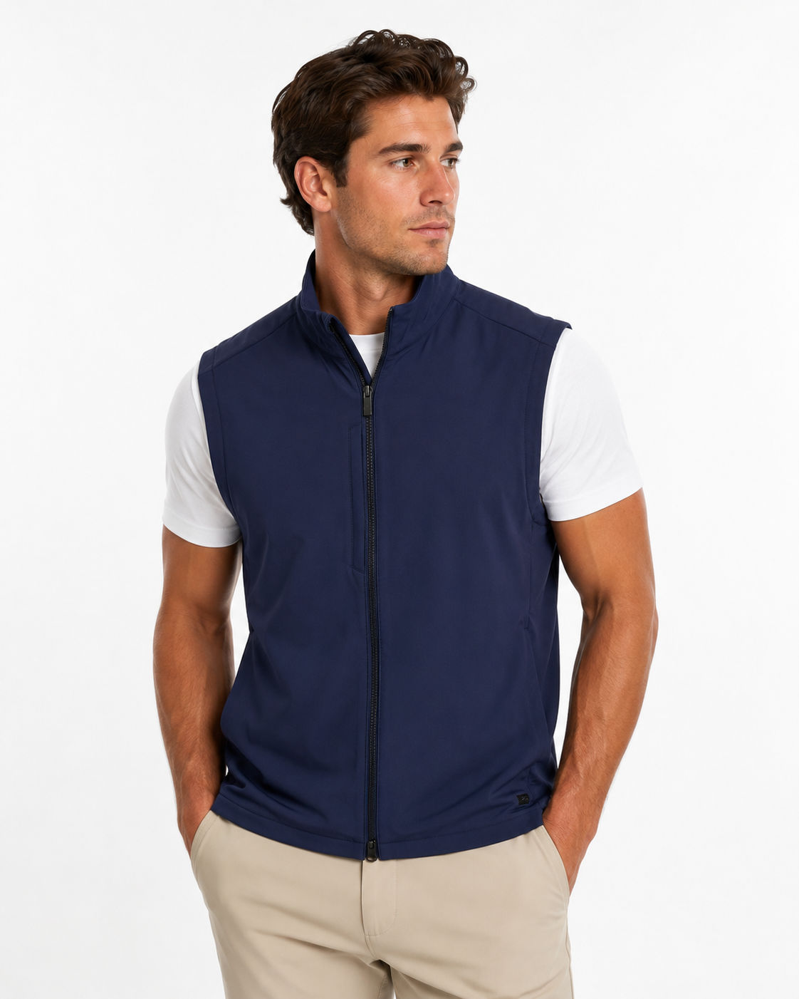 SUN DAY RED | Del Mar Soft Shell Vest | Navy