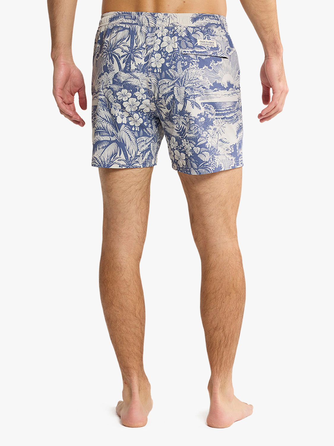 Fair Harbor | Bungalow Trunk Silver Palms | Blue