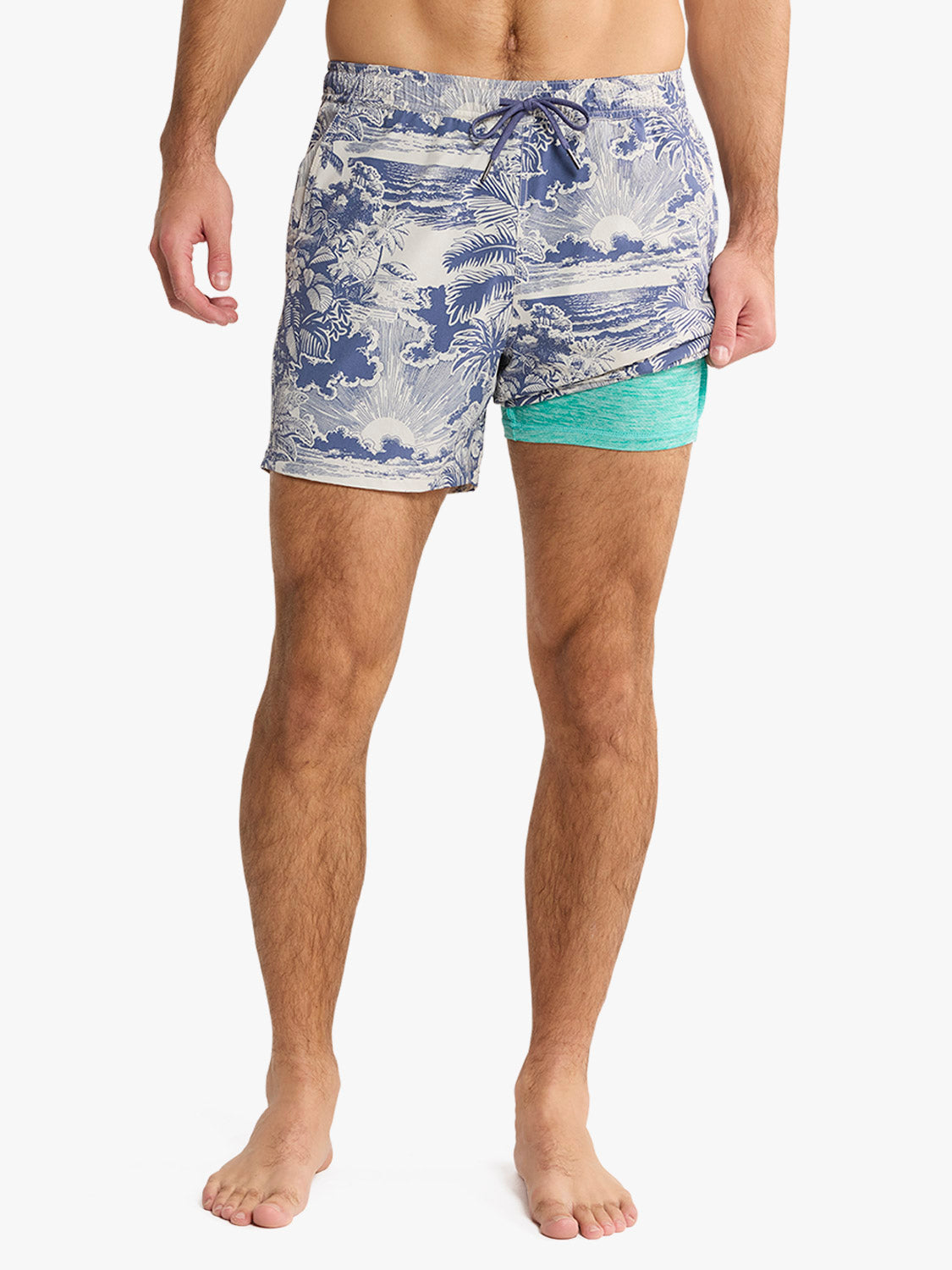 Fair Harbor | Bungalow Trunk Silver Palms | Blue