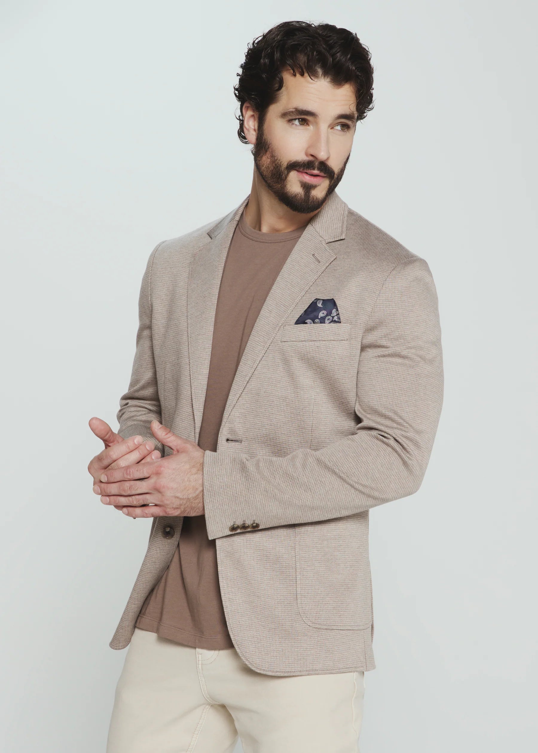 7Diamonds Lafayette Stretch Blazer Taupe Brown