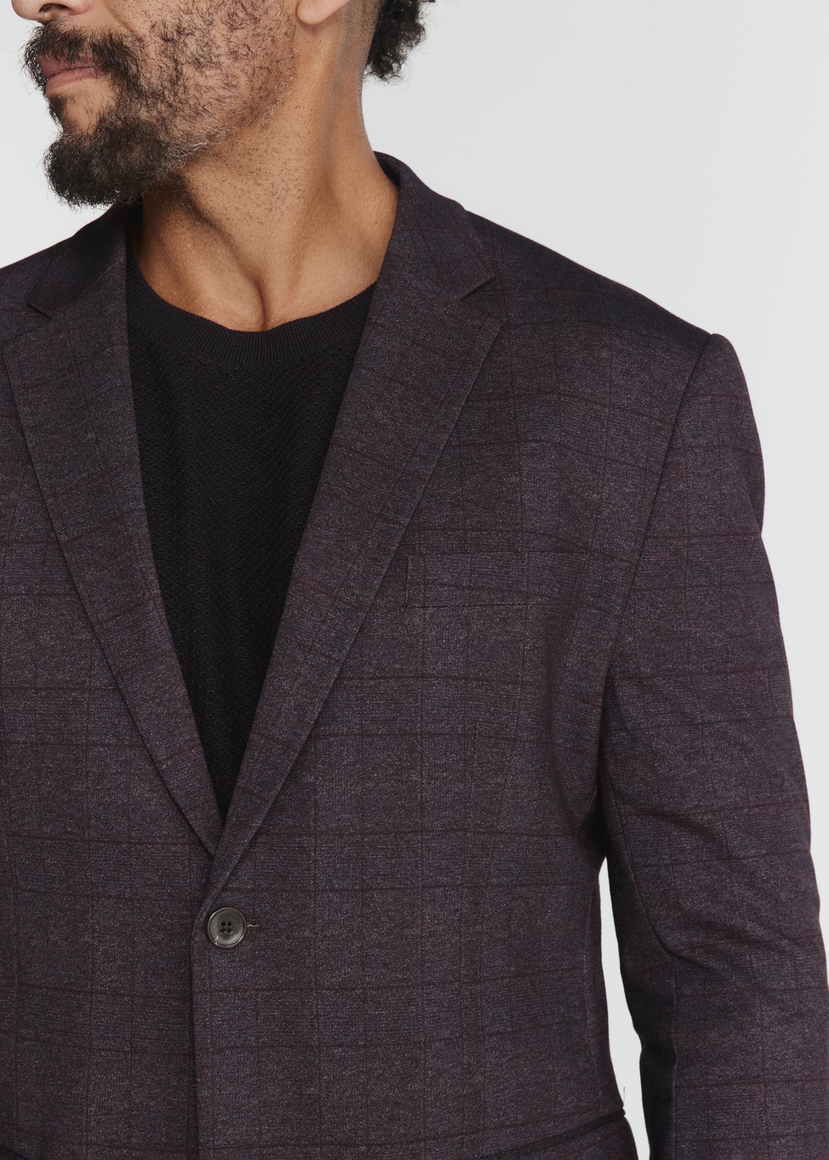 7Diamonds | Alford Stretch Blazer | Dusty Mauve Maroon